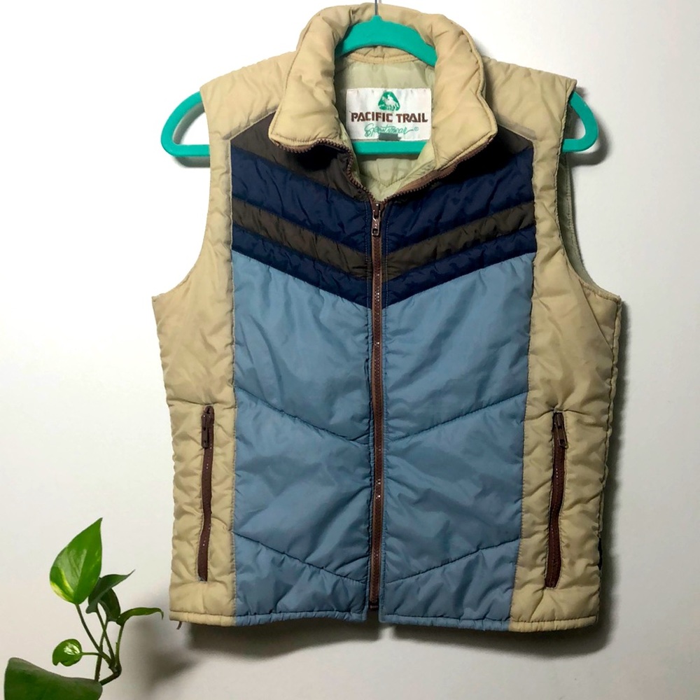 Vintage ski puffer vest Small retro